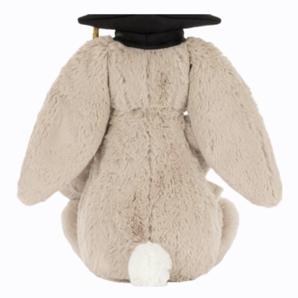 Jellycat Bashful Bunny Graduation Outfit 12.2x4.7x3.5" Soft Plush BNWT Authentic - Picture 2 of 9